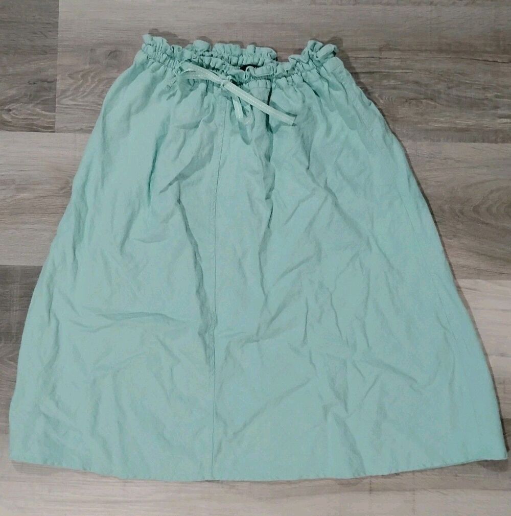 H&M Women's Linen Blend Knee Length Skirt Size 12